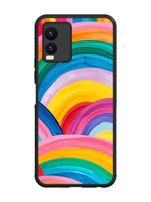 Rainbow Symphony Glossy Soft Edge Case for Vivo T1X Chachhi