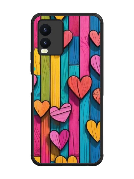 Rainbow Of Hearts Glossy Soft Edge Case for Vivo T1X Chachhi