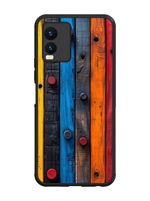 Rainbow Plank Glossy Soft Edge Case for Vivo T1X Chachhi