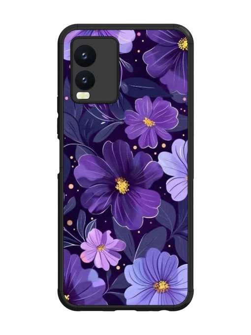 Purple Paradise Glossy Soft Edge Case for Vivo T1X