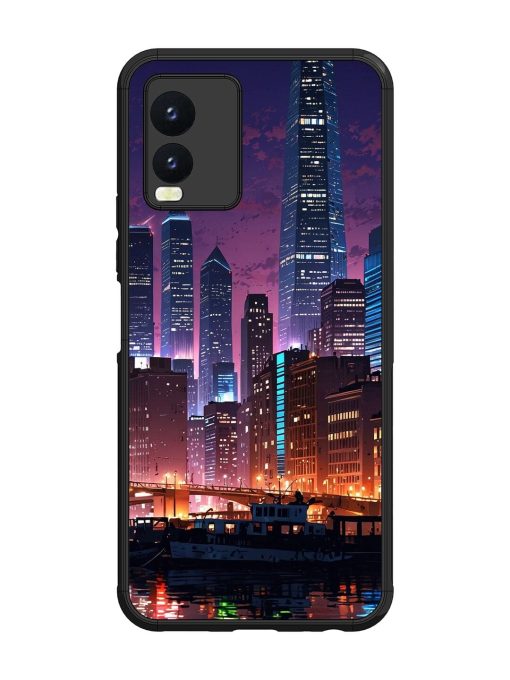 Neon Nightscape Glossy Soft Edge Case for Vivo T1X Chachhi