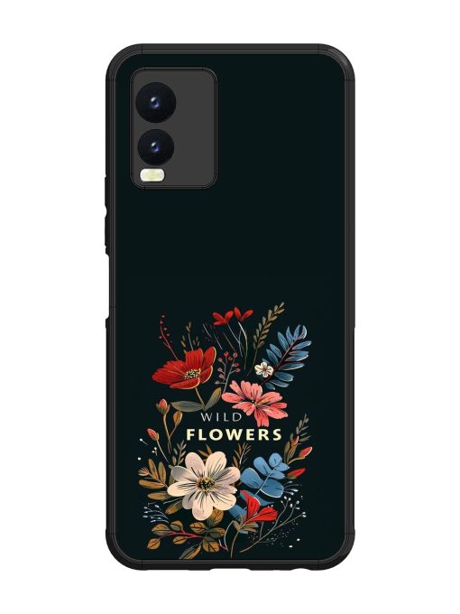 Dark Floral Glossy Soft Edge Case for Vivo T1X Chachhi