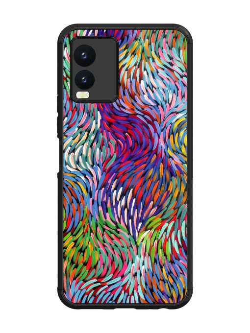 Vibrant Waves Glossy Soft Edge Case for Vivo T1X Chachhi