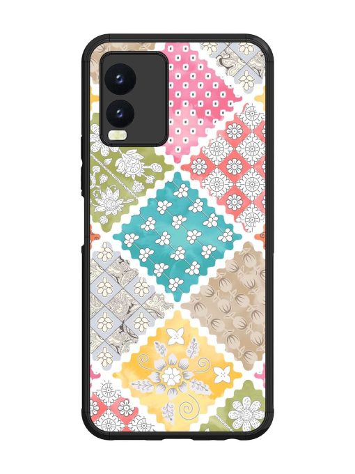 Patchwork Dreamscape Glossy Soft Edge Case for Vivo T1X Chachhi