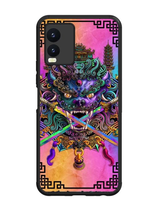 Psychedelic Fu Dog Tapestry Glossy Soft Edge Case for Vivo T1X