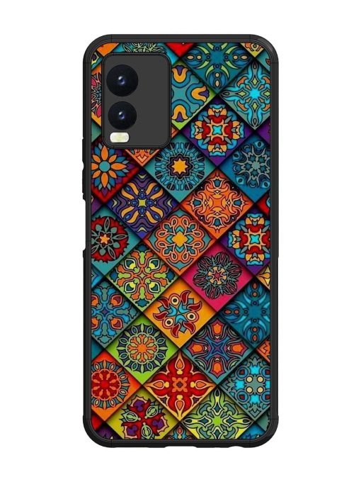 Patchwork Mandala Mosaic Glossy Soft Edge Case for Vivo T1X Chachhi