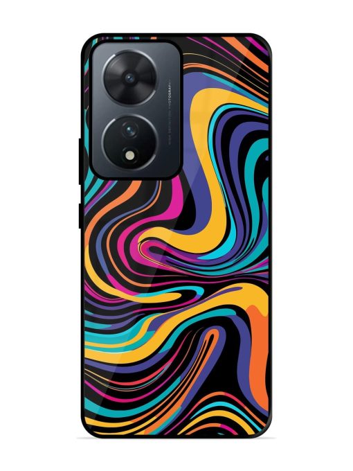 Psychedelic Swirl Glossy Soft Edge Case for Vivo T2 (5G) Chachhi