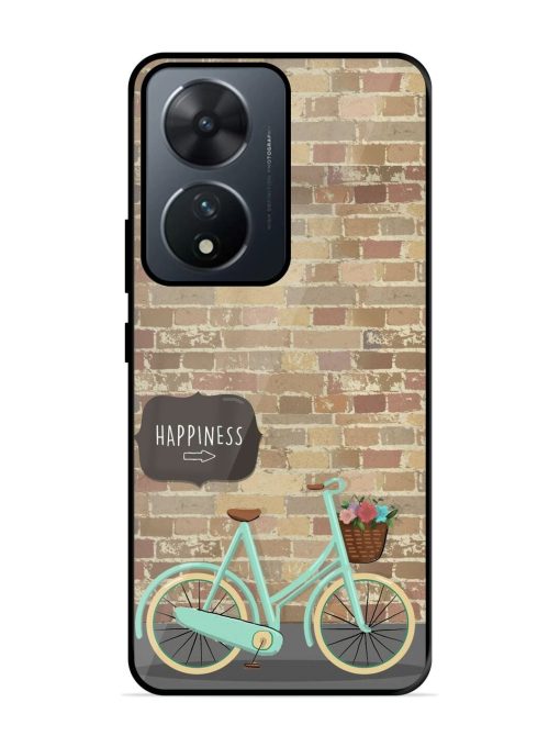 Pedaling Towards Happiness Glossy Soft Edge Case for Vivo T2 (5G) Chachhi