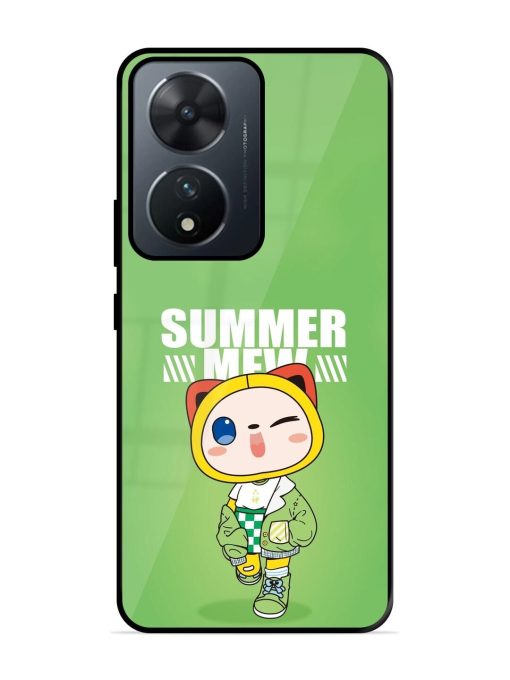 Purrfect Summer Glossy Soft Edge Case for Vivo T2 (5G) Chachhi