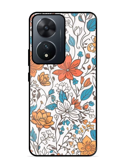 Floral Symphony Glossy Soft Edge Case for Vivo T2 (5G) Chachhi