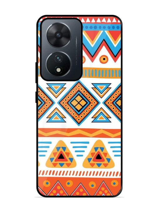 Vibrant Tribal Pattern Glossy Soft Edge Case for Vivo T2 (5G) Chachhi