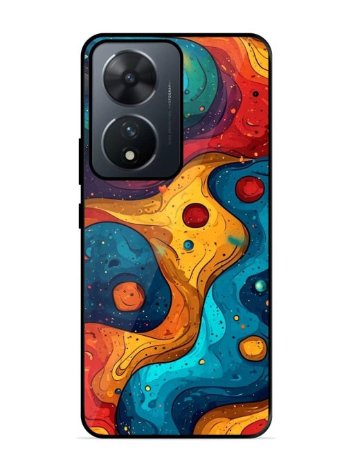 Cosmic Swirl Glossy Soft Edge Case for Vivo T2 (5G) Chachhi