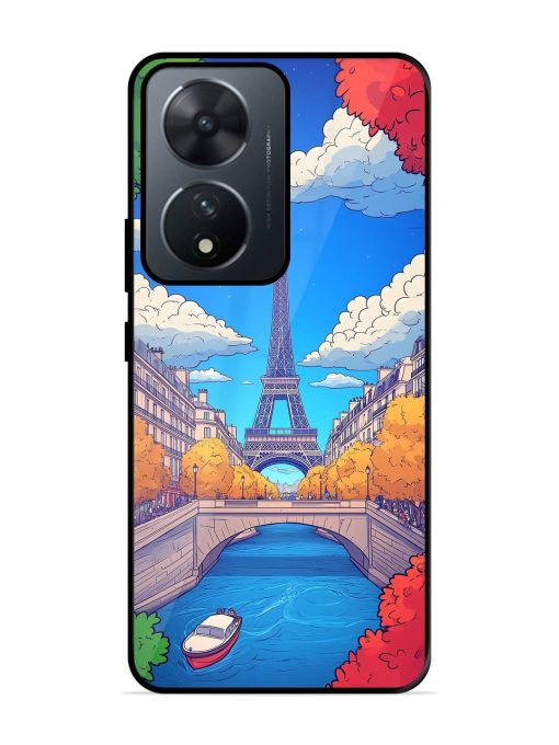 Parisian Panorama Glossy Soft Edge Case for Vivo T2 (5G) Chachhi