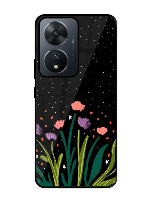 Midnight Bloom Glossy Soft Edge Case for Vivo T2 (5G) Chachhi