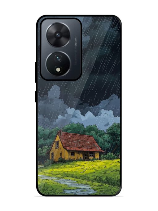 Rainy Day Retreat Glossy Soft Edge Case for Vivo T2 (5G) Chachhi