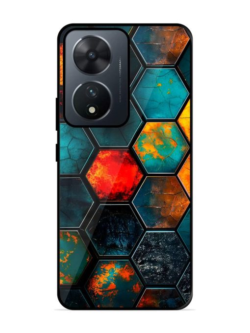 Hexagon Hive Glossy Soft Edge Case for Vivo T2 (5G) Chachhi