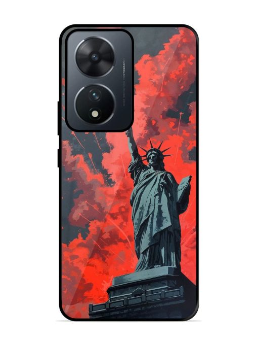 Lady Liberty'S Firework Finale Glossy Soft Edge Case for Vivo T2 (5G) Chachhi