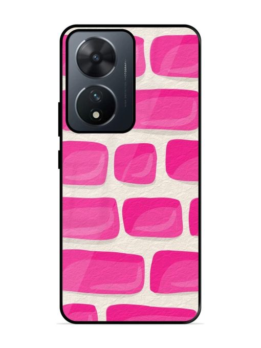 Pink Brick Wall Glossy Soft Edge Case for Vivo T2 (5G) Chachhi