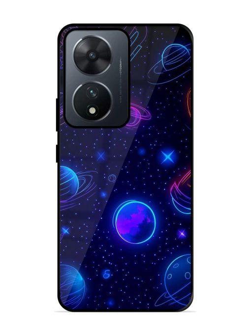 Neon Cosmos Glossy Soft Edge Case for Vivo T2 (5G) Chachhi