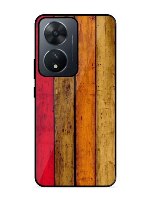 Colorful Woodgrain Glossy Soft Edge Case for Vivo T2 (5G) Chachhi