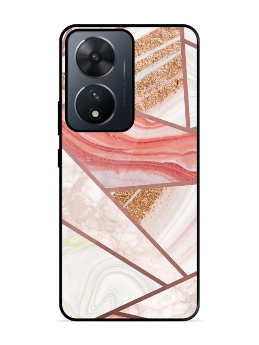 Rosy Mosaic Glossy Soft Edge Case for Vivo T2 (5G) Chachhi