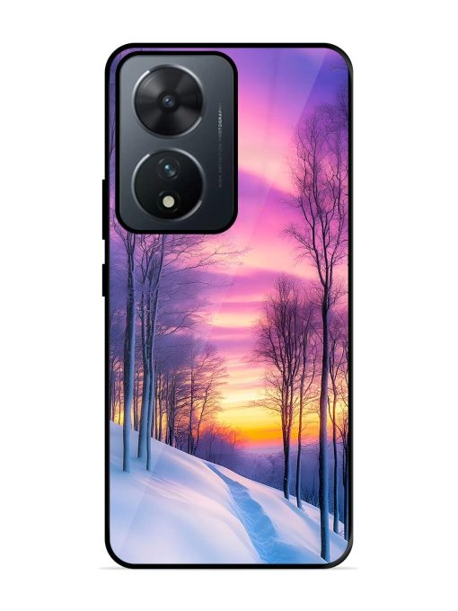 Winter'S Purple Haze Glossy Soft Edge Case for Vivo T2 (5G) Chachhi