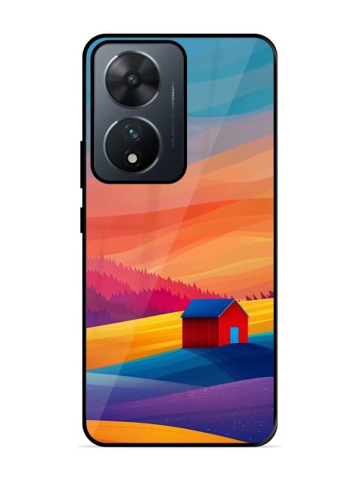 Sunset Solitude Glossy Soft Edge Case for Vivo T2 (5G) Chachhi