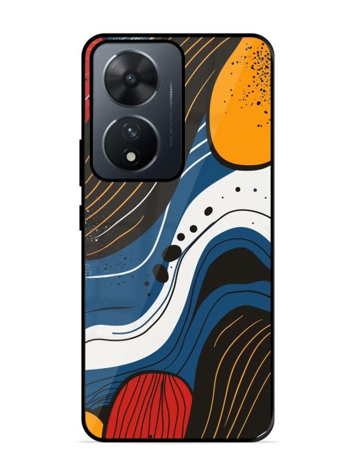 Abstract Expression Glossy Soft Edge Case for Vivo T2 (5G) Chachhi