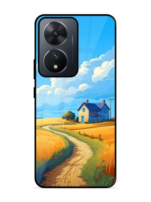 Countryside Cottage Glossy Soft Edge Case for Vivo T2 (5G) Chachhi