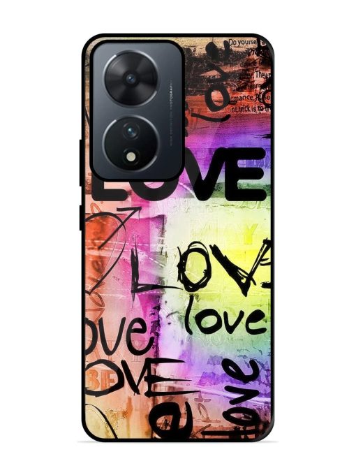 Love Graffiti Glossy Soft Edge Case for Vivo T2 (5G) Chachhi