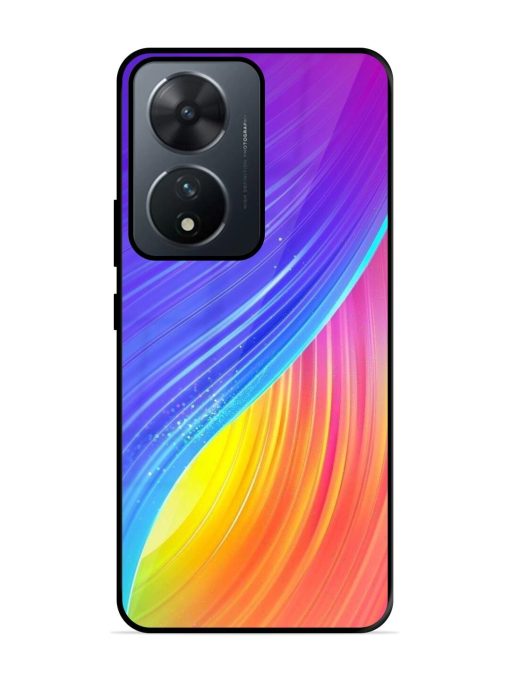 Neon Swirl Glossy Soft Edge Case for Vivo T2 (5G) Chachhi