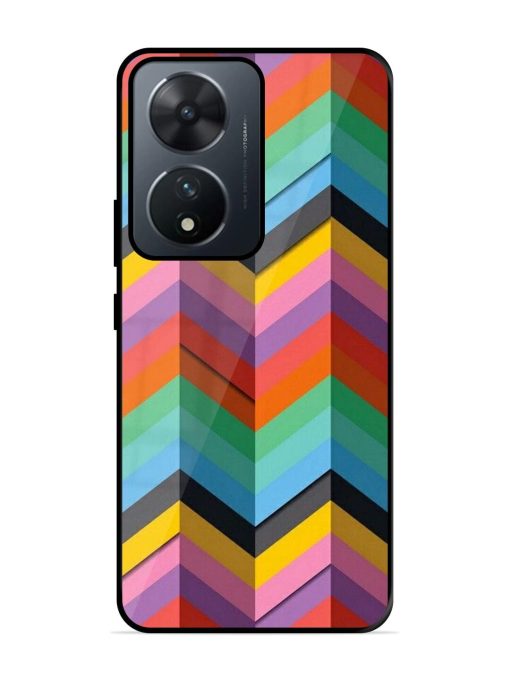 Colorful Zigzag Glossy Soft Edge Case for Vivo T2 (5G) Chachhi