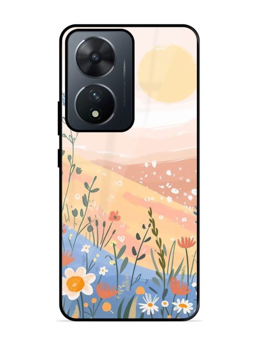 Golden Hour Blooms Glossy Soft Edge Case for Vivo T2 (5G) Chachhi