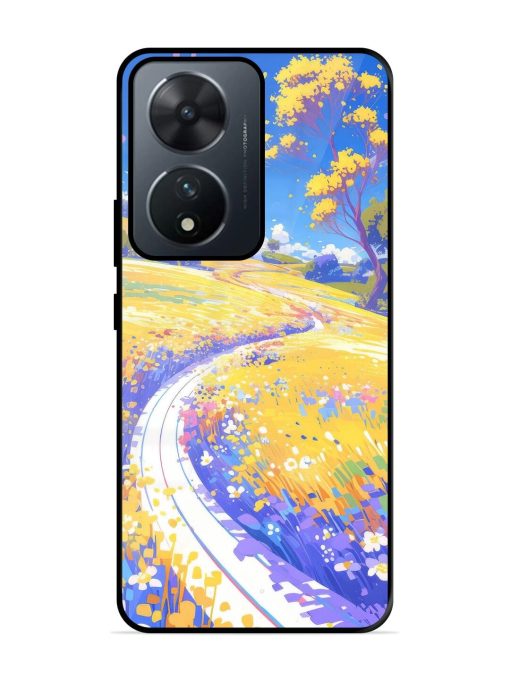 Vibrant Spring Meadow Glossy Soft Edge Case for Vivo T2 (5G) Chachhi