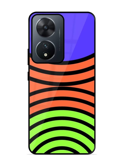 Psychedelic Stripe Symphony Glossy Soft Edge Case for Vivo T2 (5G) Chachhi