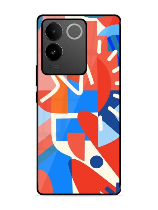 Abstract Harmony Glossy Soft Edge Case for Vivo T2 Pro (5G) Chachhi