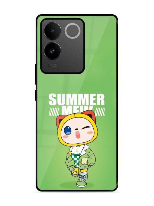 Purrfect Summer Glossy Soft Edge Case for Vivo T2 Pro (5G) Chachhi