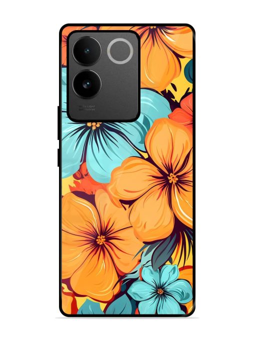 Tropical Bloom Glossy Soft Edge Case for Vivo T2 Pro (5G) Chachhi