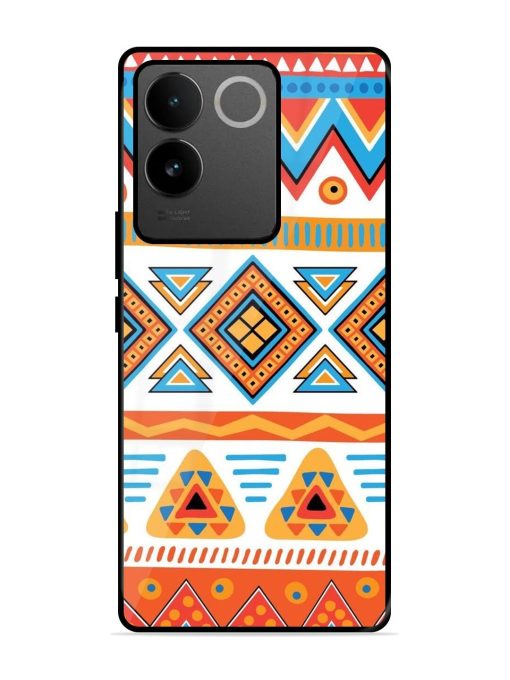 Vibrant Tribal Pattern Glossy Soft Edge Case for Vivo T2 Pro (5G) Chachhi