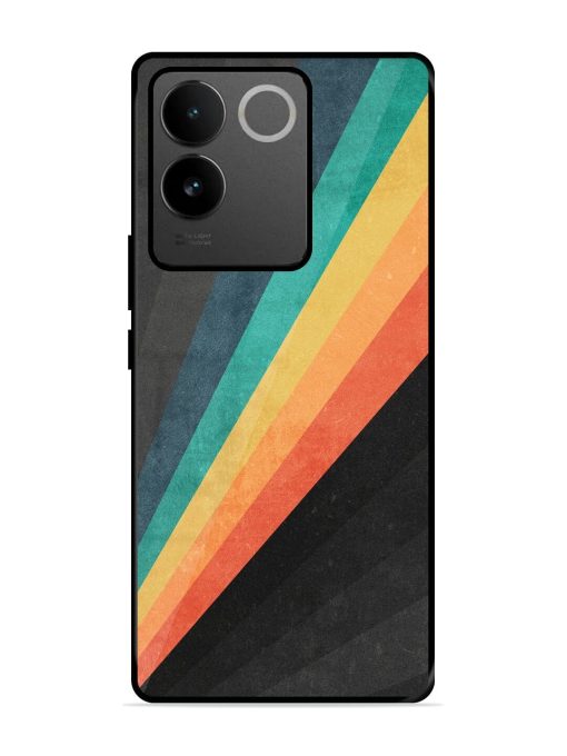 Retro Spectrum Glossy Soft Edge Case for Vivo T2 Pro (5G) Chachhi