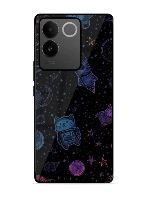 Cosmic Cat Chaos Glossy Soft Edge Case for Vivo T2 Pro (5G) Chachhi