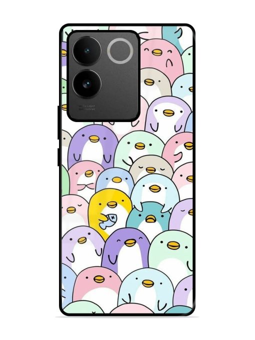 Penguin Party Glossy Soft Edge Case for Vivo T2 Pro (5G) Chachhi