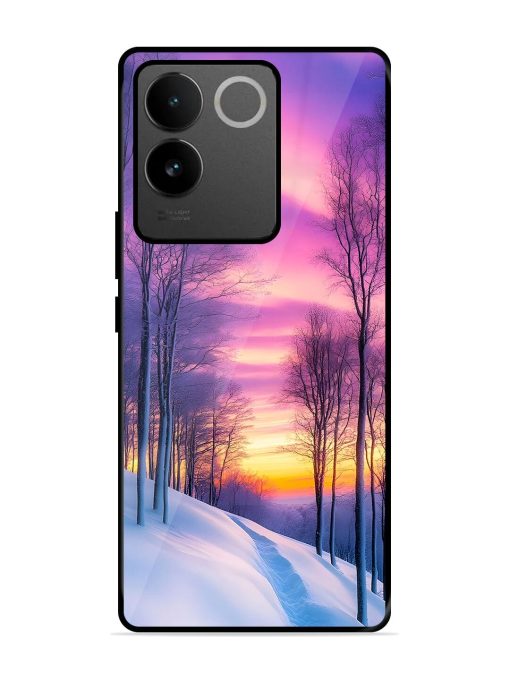 Winter'S Purple Haze Glossy Soft Edge Case for Vivo T2 Pro (5G)