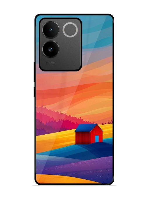 Sunset Solitude Glossy Soft Edge Case for Vivo T2 Pro (5G) Chachhi