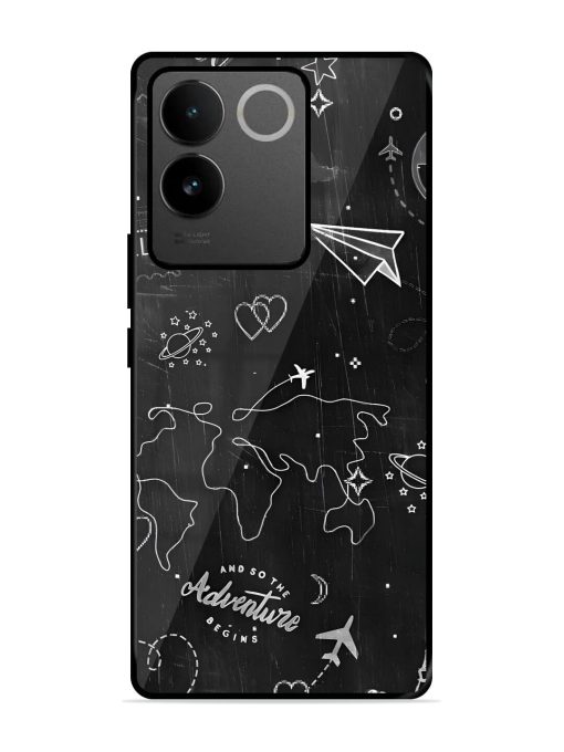 Wanderlust Sketchbook Glossy Soft Edge Case for Vivo T2 Pro (5G) Chachhi