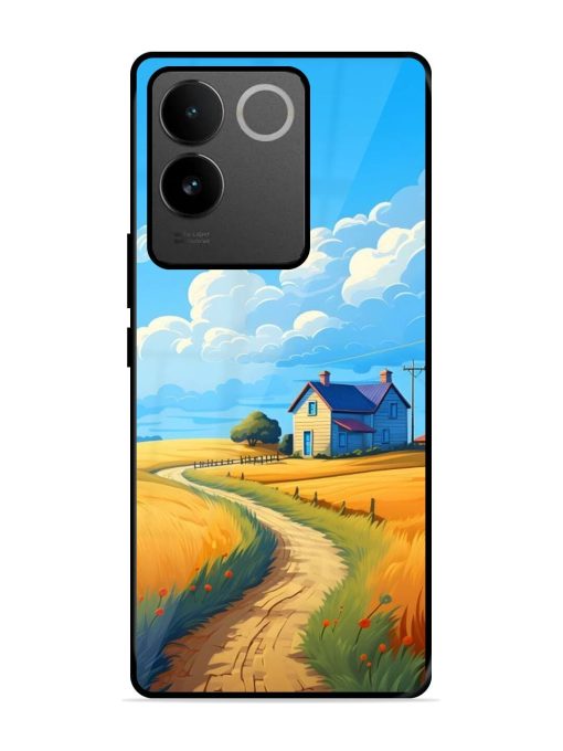 Countryside Cottage Glossy Soft Edge Case for Vivo T2 Pro (5G)