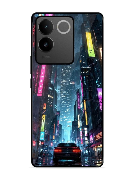 Neon Nightscape Glossy Soft Edge Case for Vivo T2 Pro (5G) Chachhi