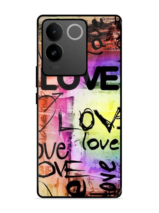 Love Graffiti Glossy Soft Edge Case for Vivo T2 Pro (5G) Chachhi