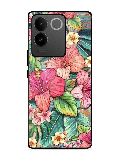 Tropical Tapestry Glossy Soft Edge Case for Vivo T2 Pro (5G) Chachhi