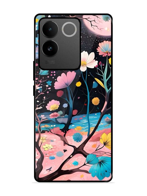 Cosmic Bloom Glossy Soft Edge Case for Vivo T2 Pro (5G) Chachhi